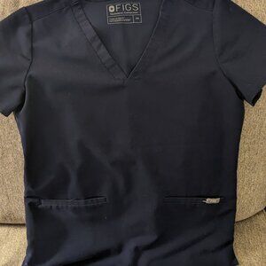 Figs navy scrub top